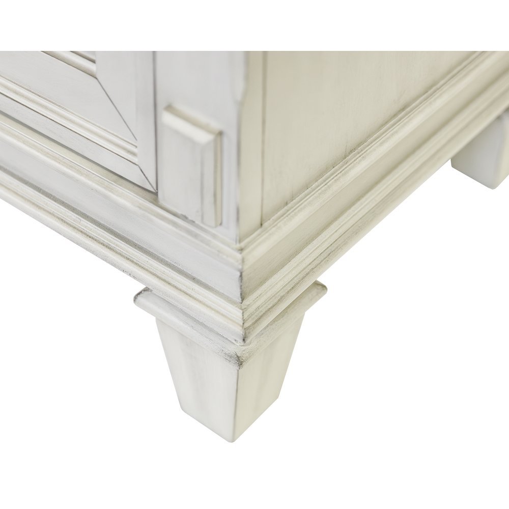 Hartford Fireplace Console 76 " Fully Assembled, White. Picture 6