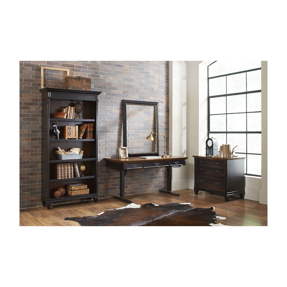 Hartford Wood Electric Sit/Stand Desk, Black. Picture 6
