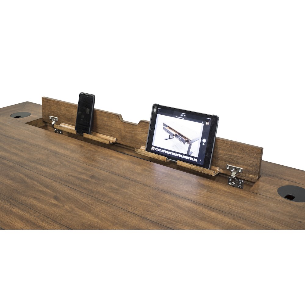 Hartford Wood Electric Sit/Stand Desk, Black. Picture 5