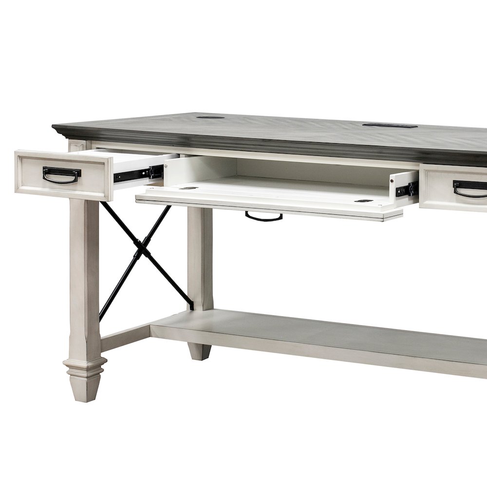 Hartford Wood Writing Desk, White. Picture 5