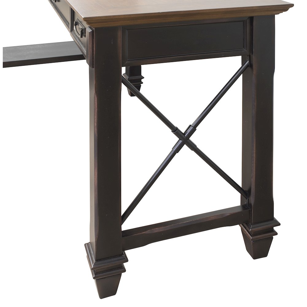 Hartford Wood Open L-Desk and Return, Writing Table and Return. Picture 5