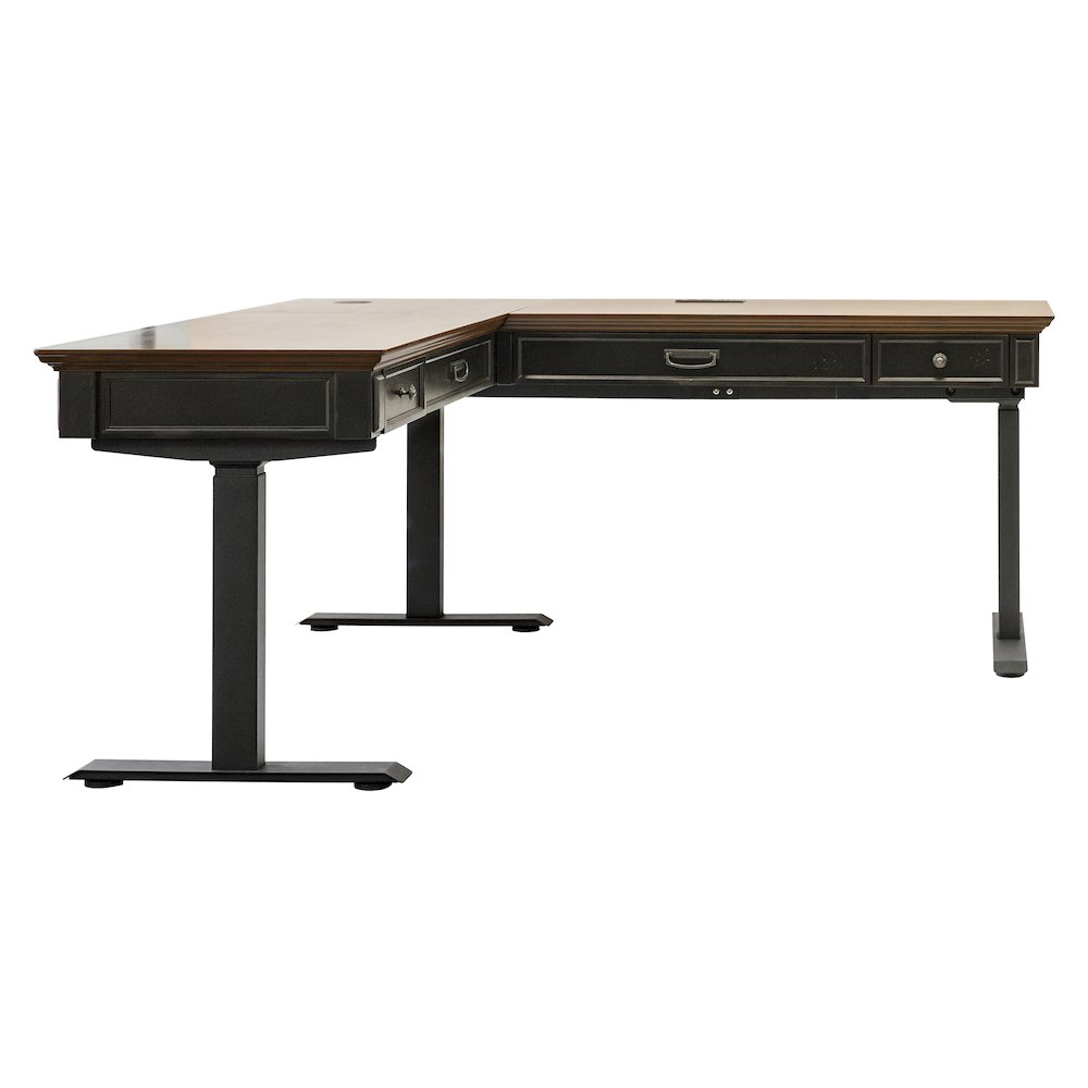 Hartford Electric Sit/Stand L-Desk and Return, Height Adustable. Picture 2