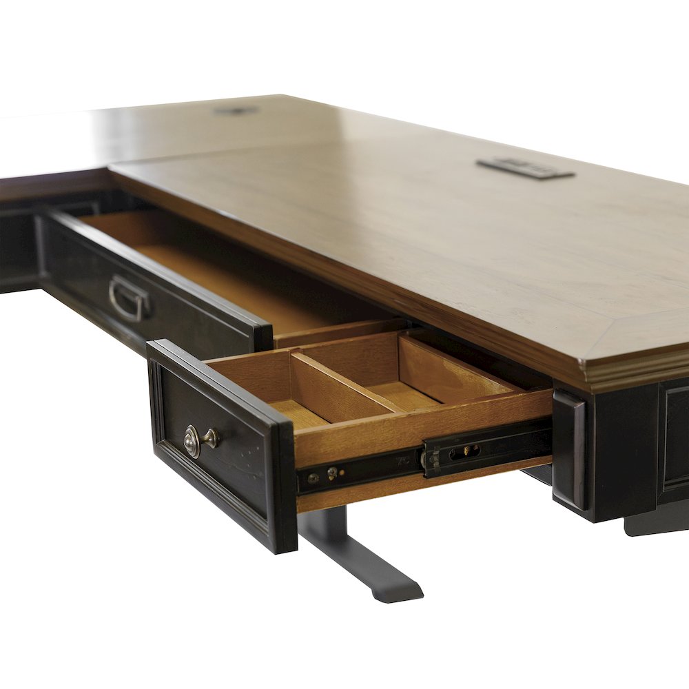 Hartford Electric Sit/Stand L-Desk and Return, Height Adustable. Picture 8