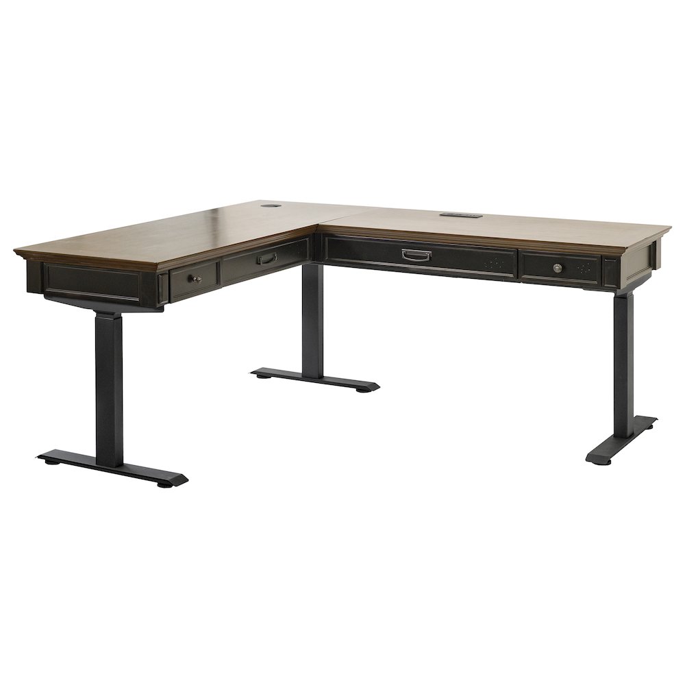 Hartford Electric Sit/Stand L-Desk and Return, Height Adustable. Picture 1