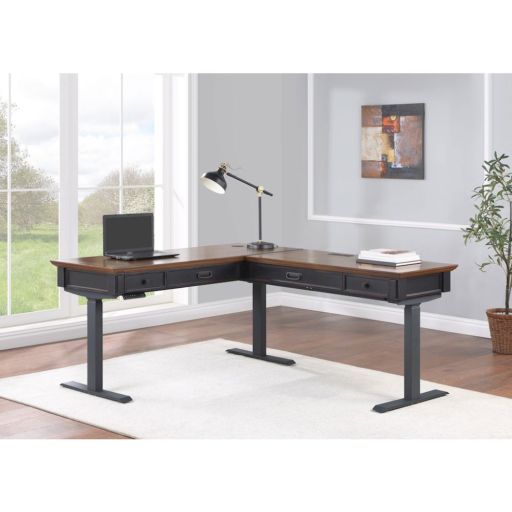 Hartford Electric Sit/Stand L-Desk and Return, Height Adustable. Picture 9