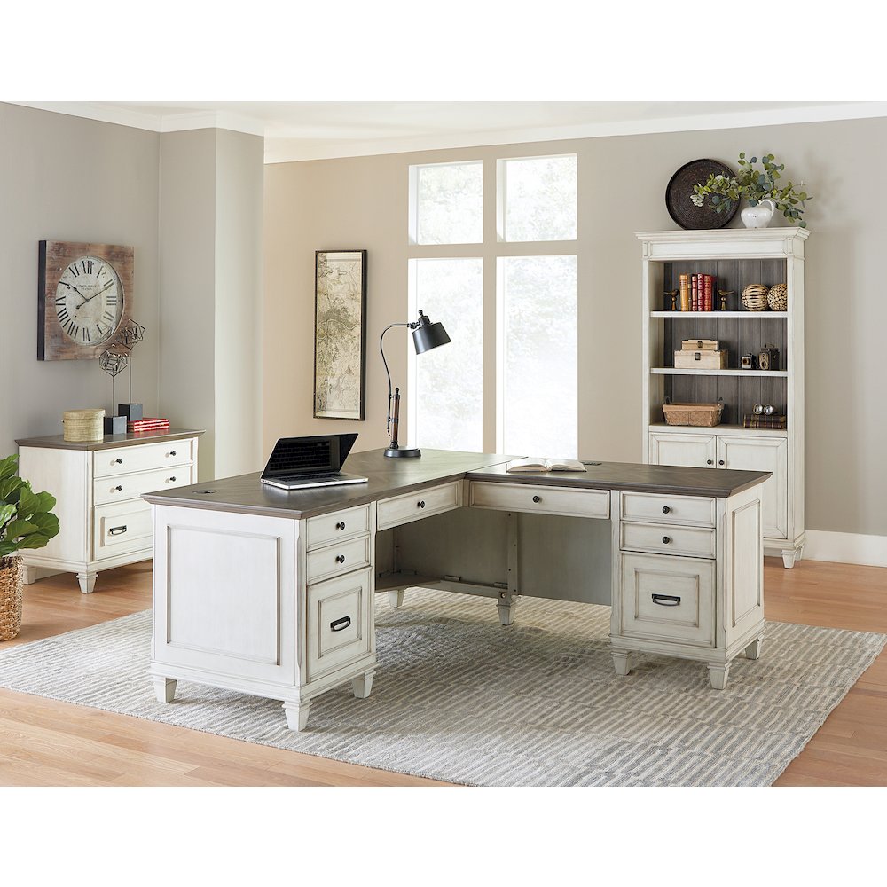 Hartford Wood L-Desk and Return. Picture 2