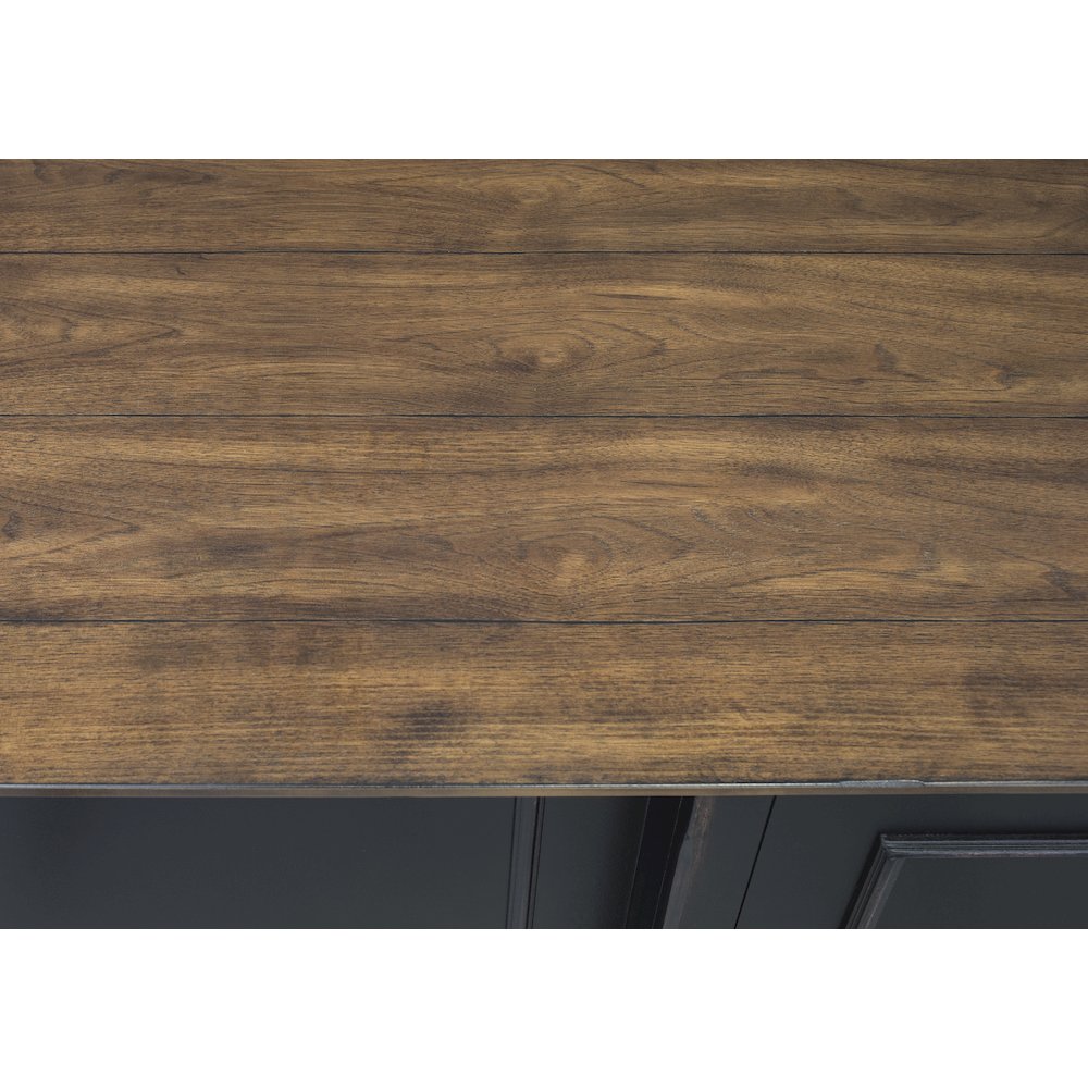 Hartford Wood Double Pedestal Desk, Black. Picture 8