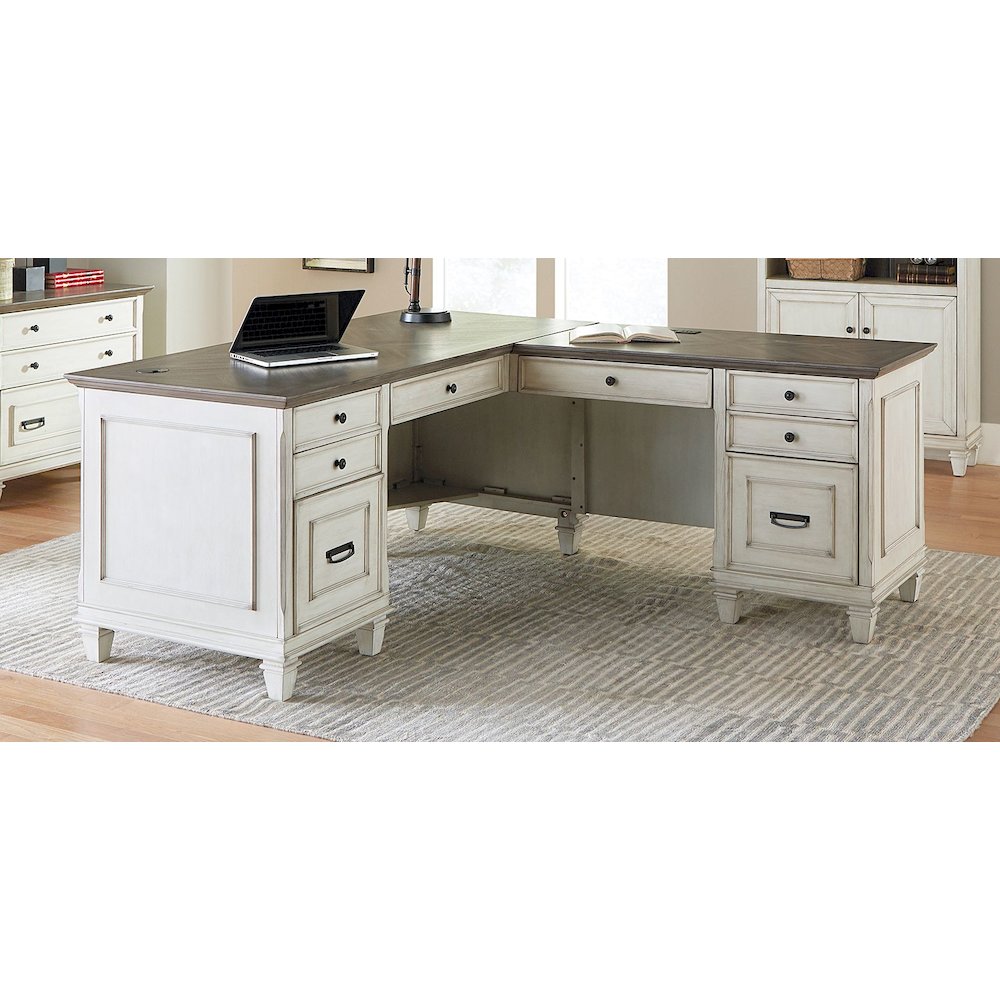 Hartford Wood L-Desk and Return. Picture 4
