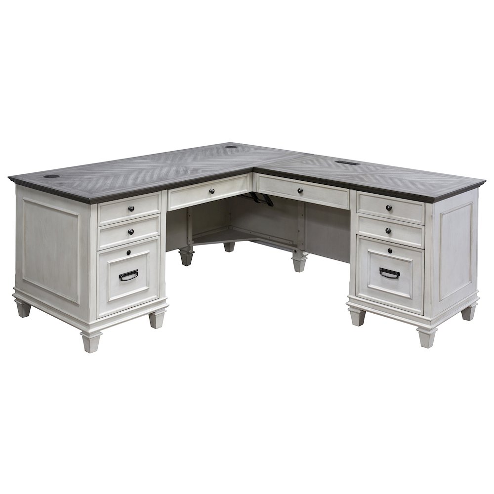 Hartford Wood L-Desk and Return. Picture 8