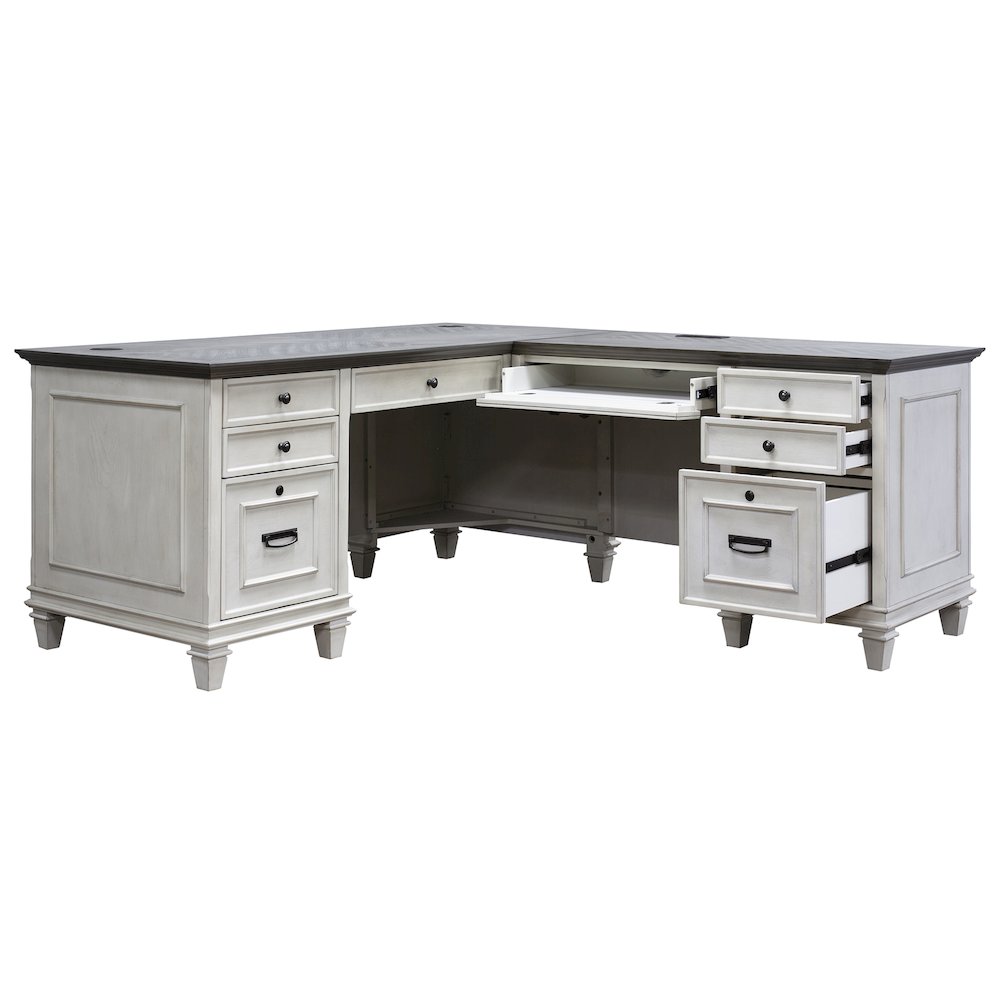 Hartford Wood L-Desk and Return. Picture 7