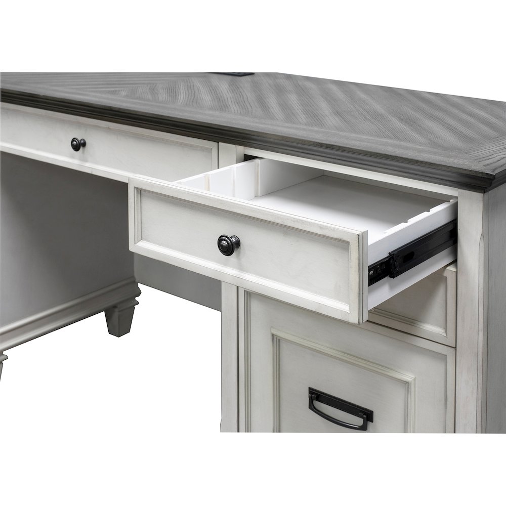 Hartford Wood Credenza, White. Picture 12