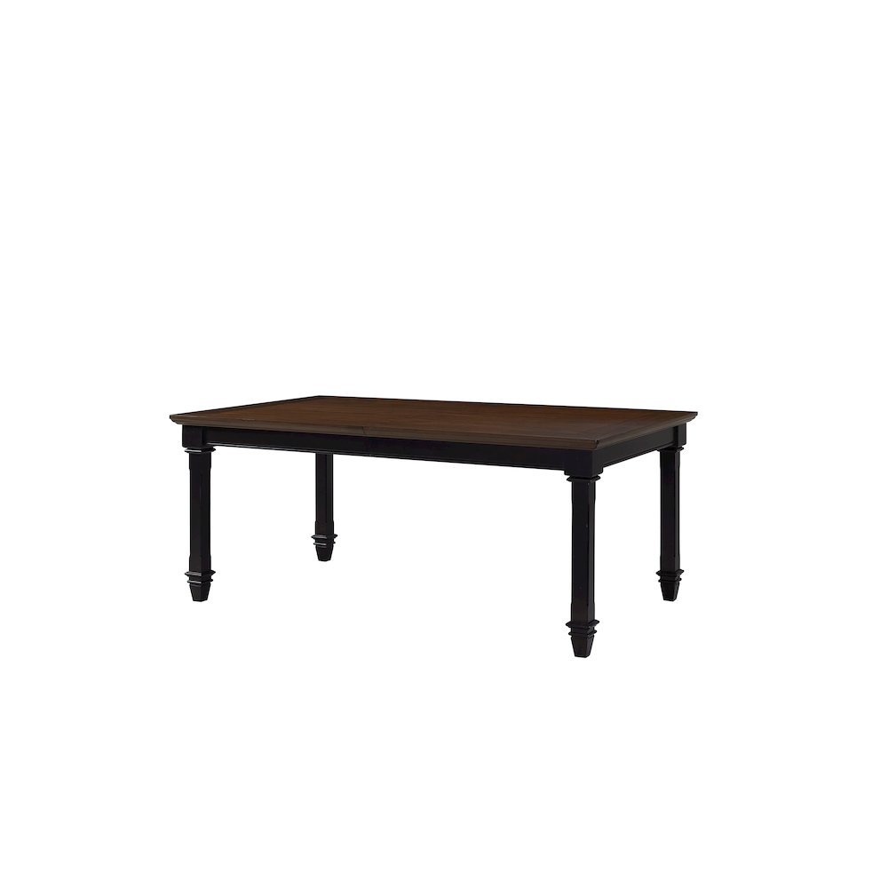 Hartford Traditional Wood Kitchen Extension Dining Table, Black. Picture 2