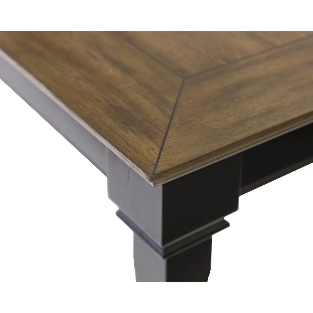 Hartford Traditional Wood Kitchen Extension Dining Table, Black. Picture 6