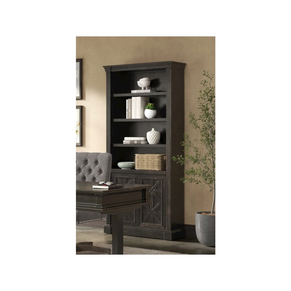 Kingston Wood Bookcase With Doors, Fully Assembled. Picture 2