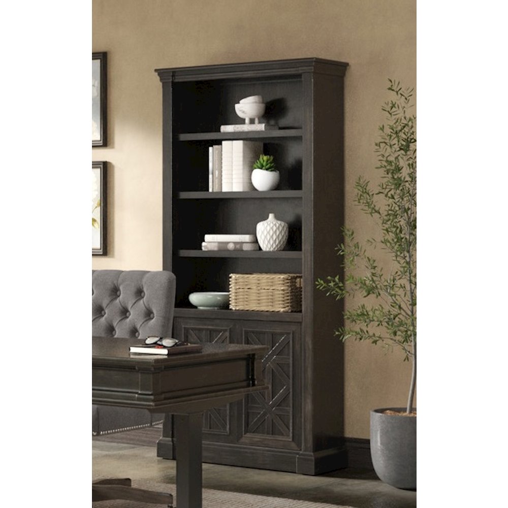 Kingston Wood Bookcase With Doors, Fully Assembled. Picture 3
