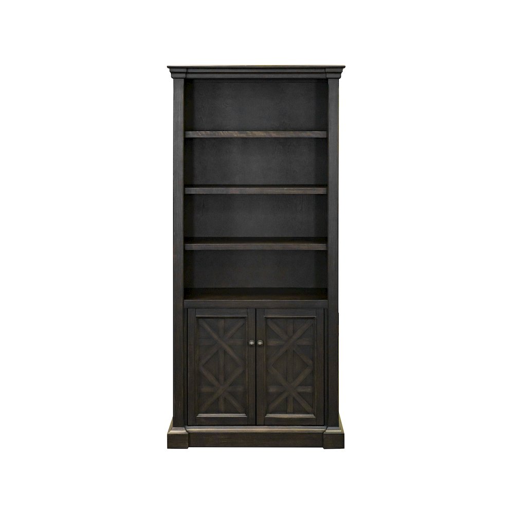 Kingston Wood Bookcase With Doors, Fully Assembled. Picture 4