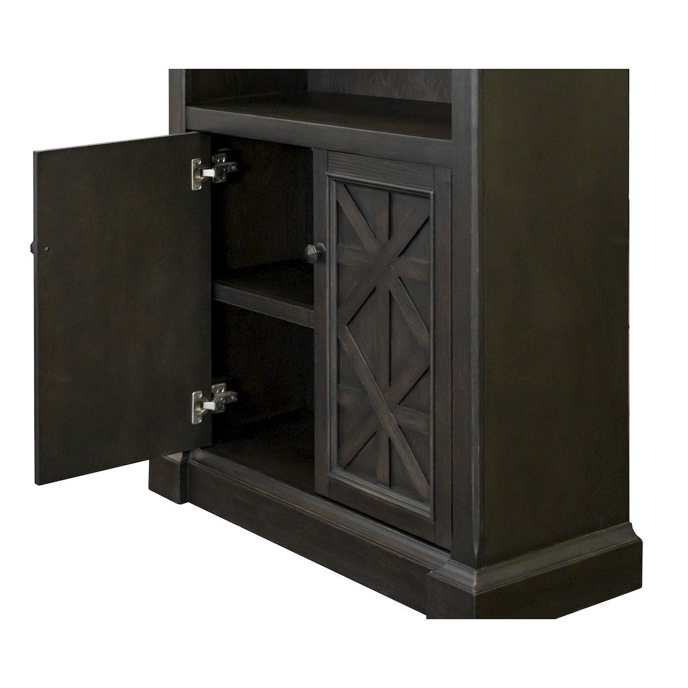 Kingston Wood Bookcase With Doors, Fully Assembled. Picture 9