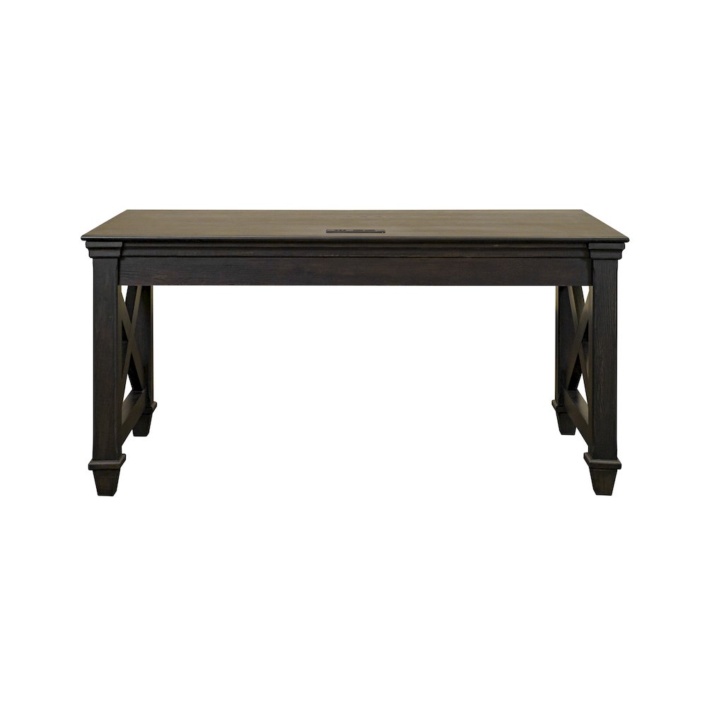 Kingston Traditional Wood Writing Desk, Dark Brown. Picture 6