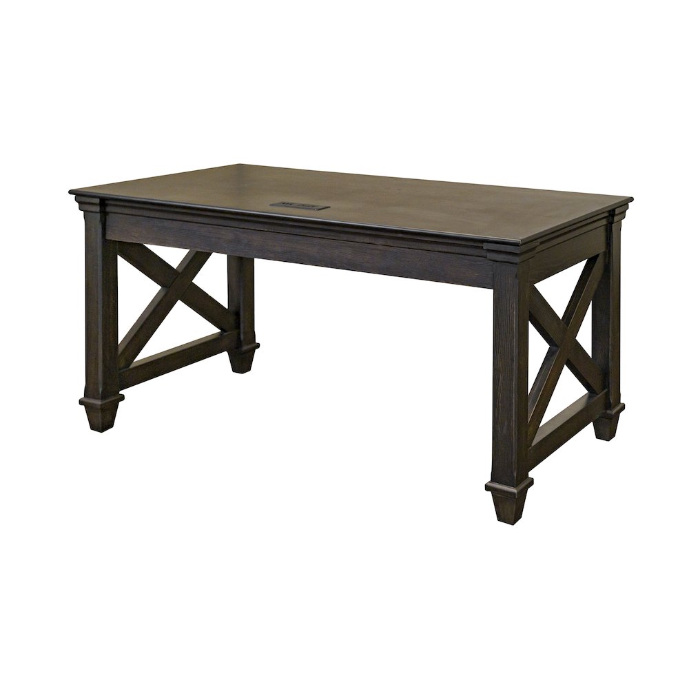 Kingston Traditional Wood Writing Desk, Dark Brown. Picture 7