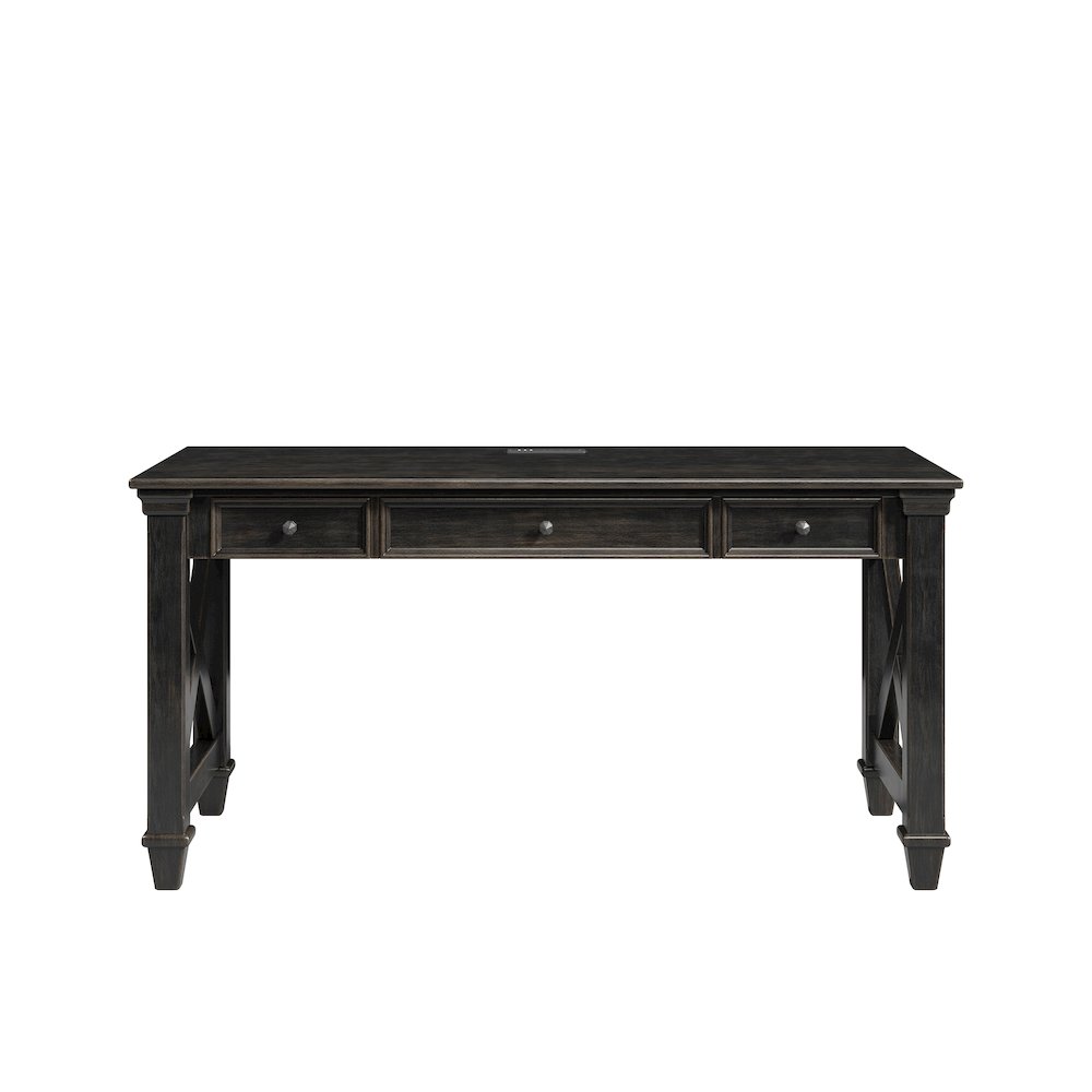 Kingston Traditional Wood Writing Desk, Dark Brown. Picture 5