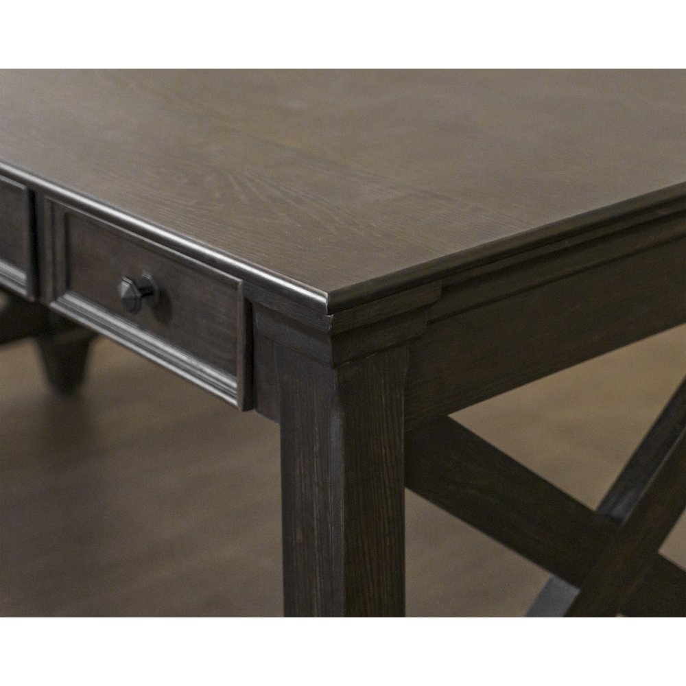 Kingston Traditional Wood Writing Desk, Dark Brown. Picture 8
