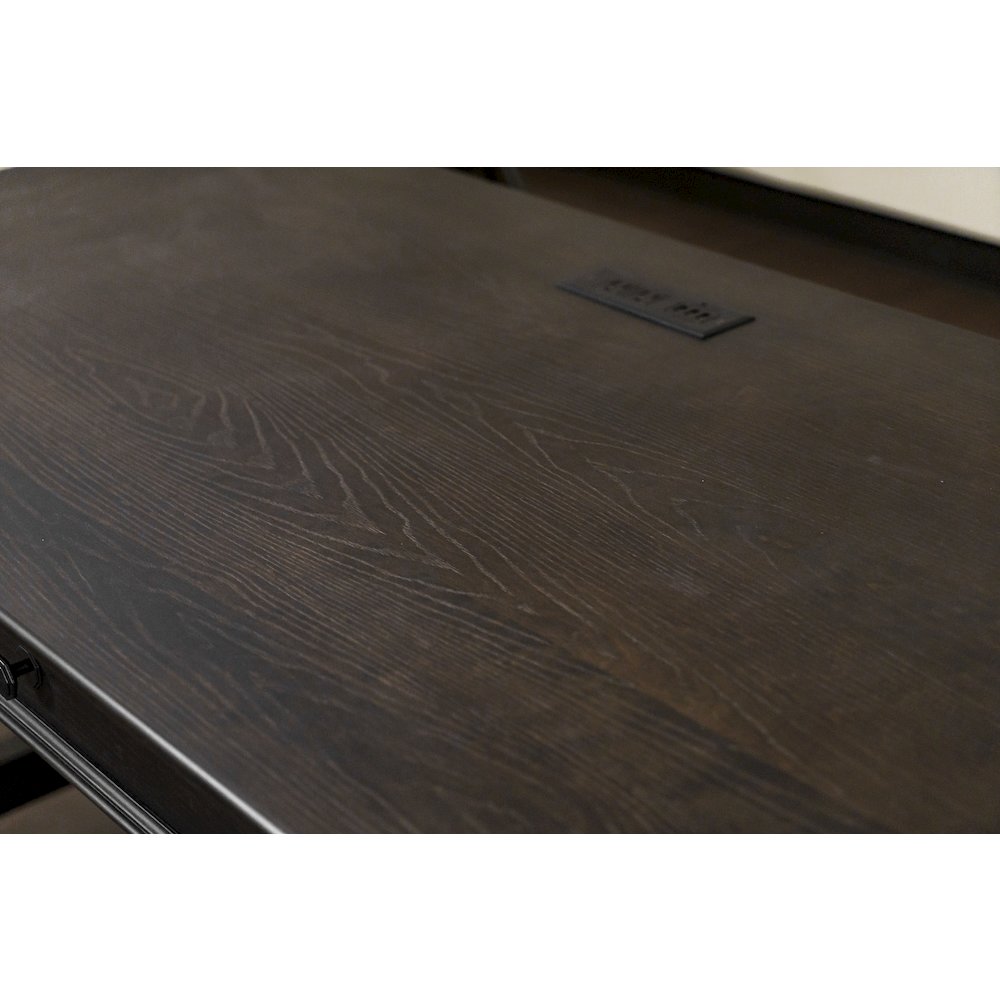 Kingston Traditional Wood Writing Desk, Dark Brown. Picture 9