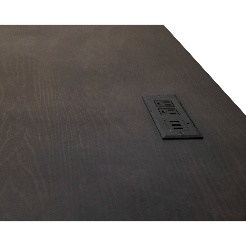 Kingston Traditional Wood Writing Desk, Dark Brown. Picture 10