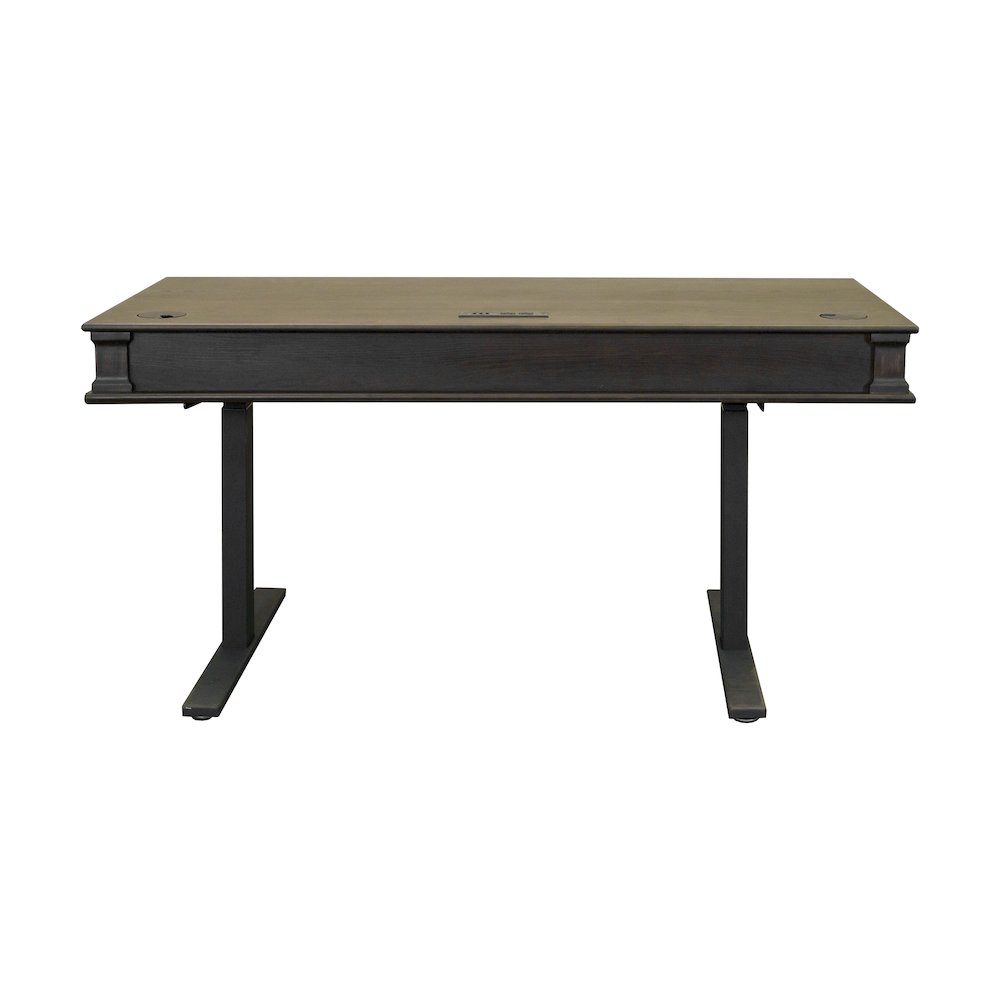 Kingston Wood Electronic Sit/Stand Desk, Dark Brown. Picture 7