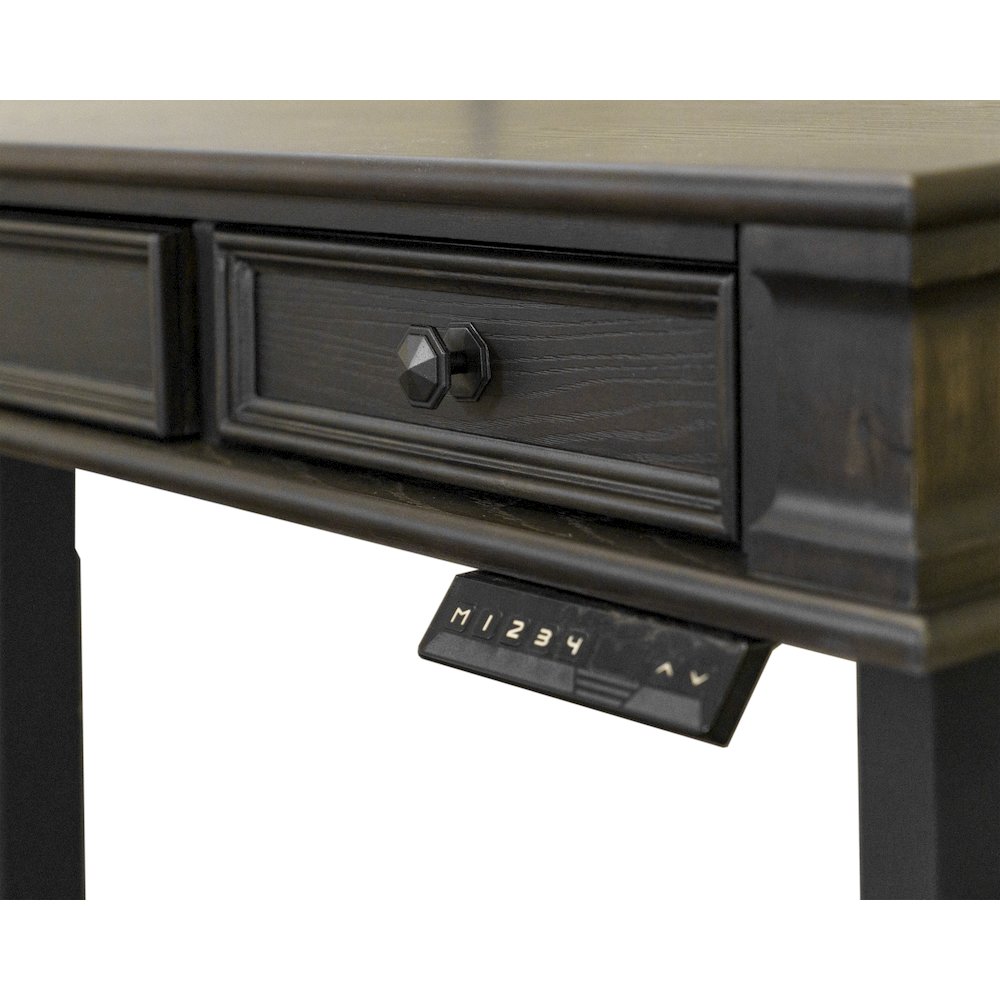 Kingston Wood Electronic Sit/Stand Desk, Dark Brown. Picture 11