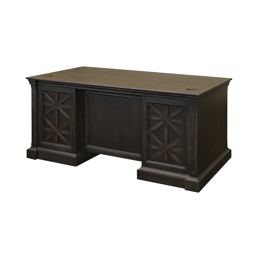 Kingston Wood Double Pedestal Executive Desk, Fully Assembled. Picture 7