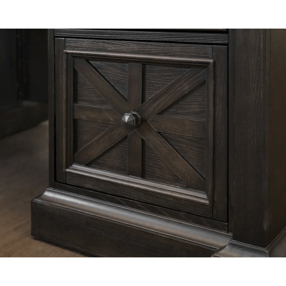 Kingston Wood Double Pedestal Executive Desk, Fully Assembled. Picture 14