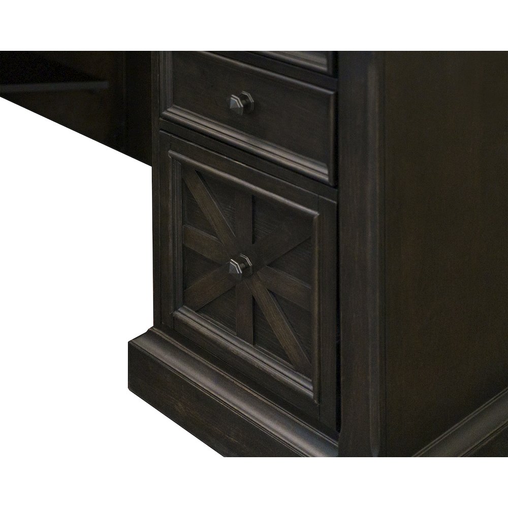 Kingston Wood L-Desk & Return, Writing Table & Return. Picture 8