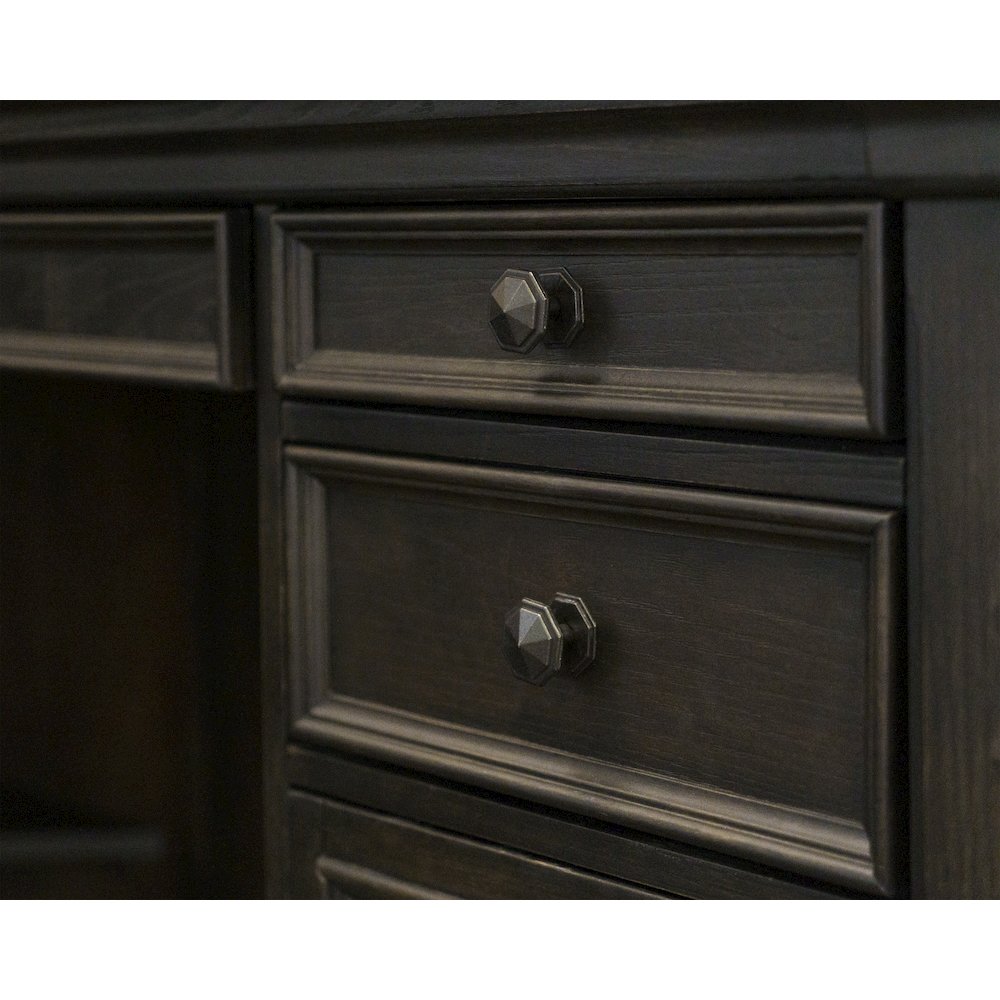 Kingston Wood L-Desk & Return, Writing Table & Return. Picture 9