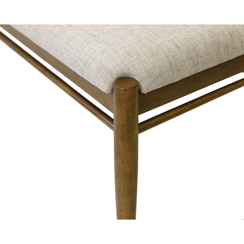 Lachlan Modern Wood Dining Table Bench, Fully Assembled, Brown. Picture 3