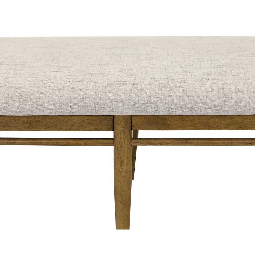 Lachlan Modern Wood Dining Table Bench, Fully Assembled, Brown. Picture 6