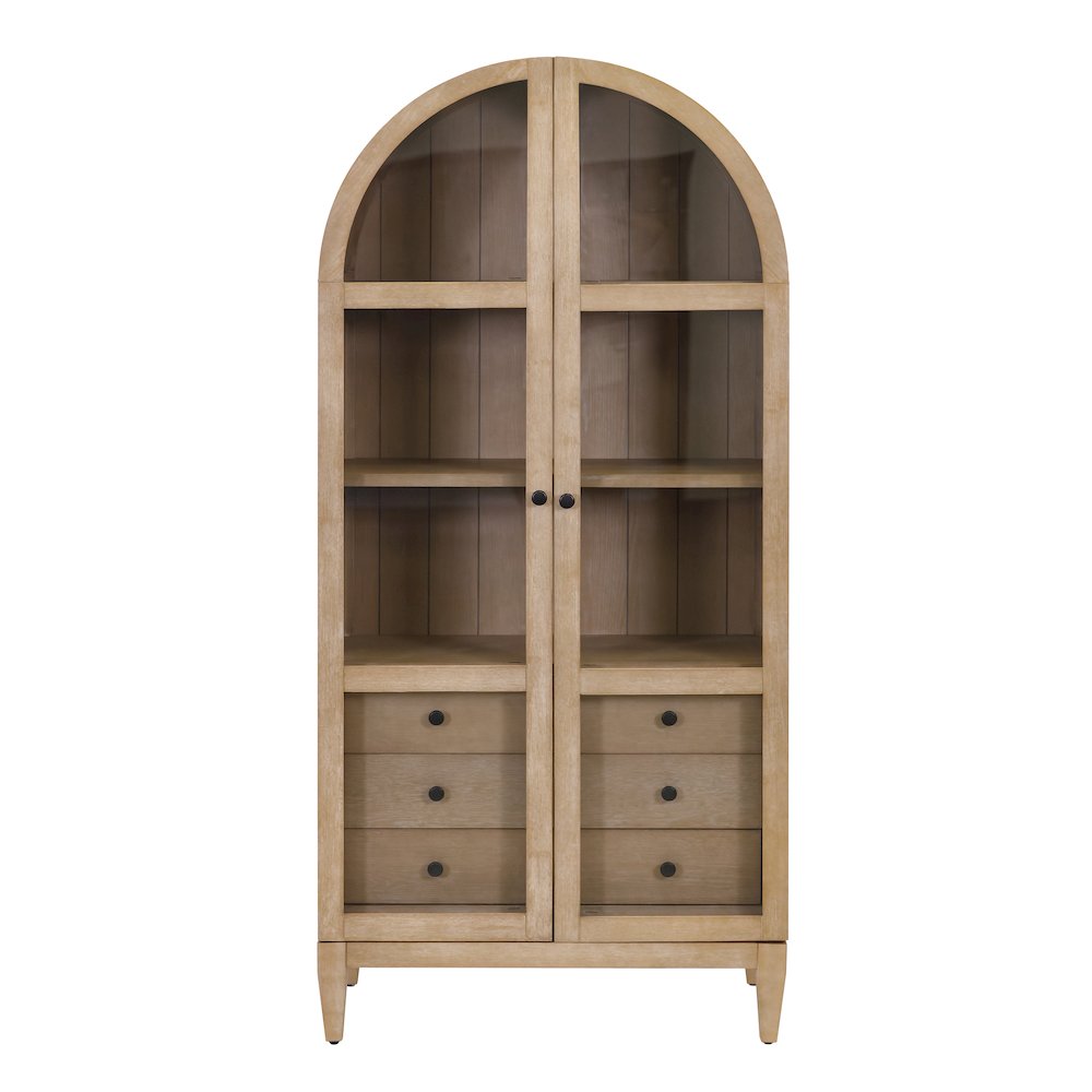 Laurel Wood Arched Display Cabinet/Bookcase. Picture 2