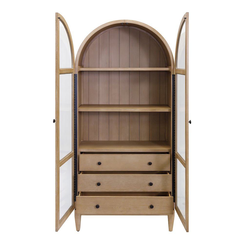 Laurel Wood Arched Display Cabinet/Bookcase. Picture 6
