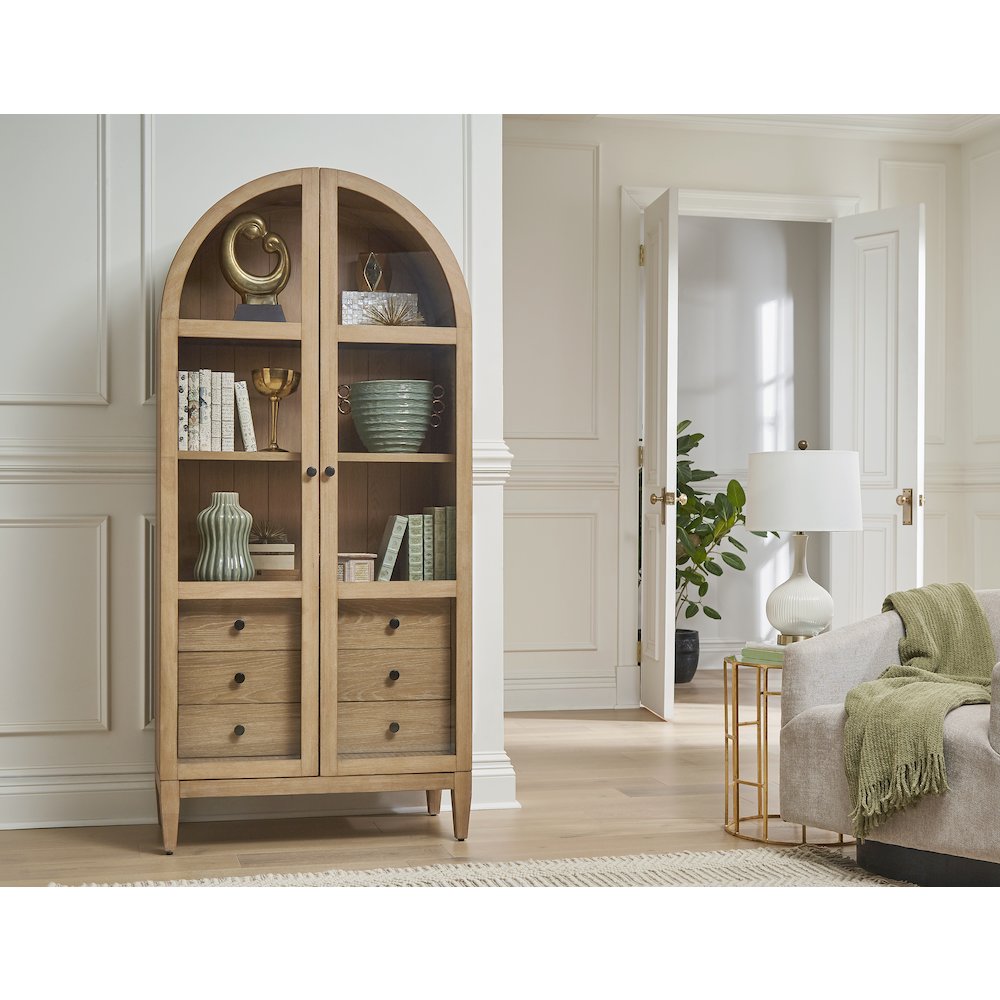 Laurel Wood Arched Display Cabinet/Bookcase. Picture 3