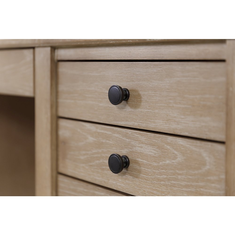 Laurel Wood Double Pedestal Desk, Wood Office Desk. Picture 12