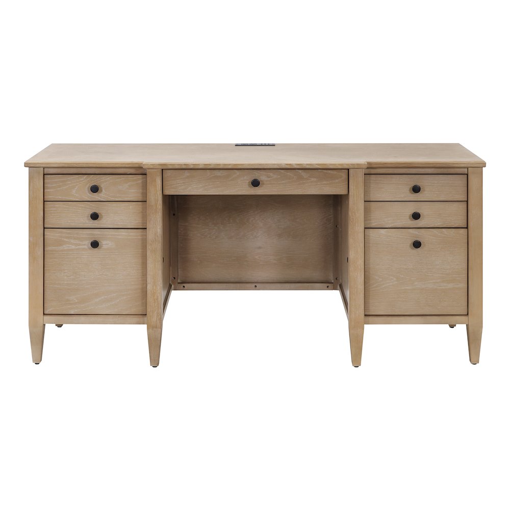Laurel Wood Credenza, Wood Office Desk. Picture 6
