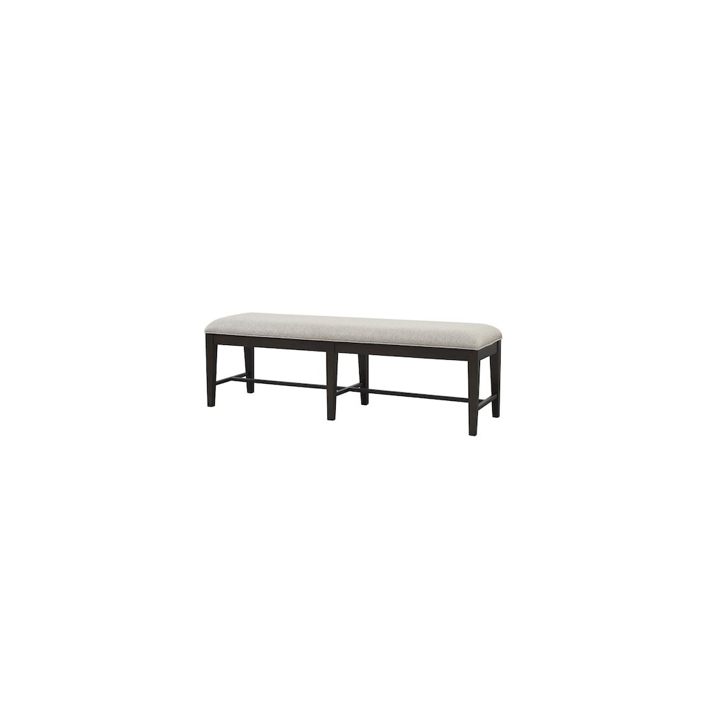 Montclair Modern Wood Dining Table Bench, Fully Assembled, Black. Picture 2