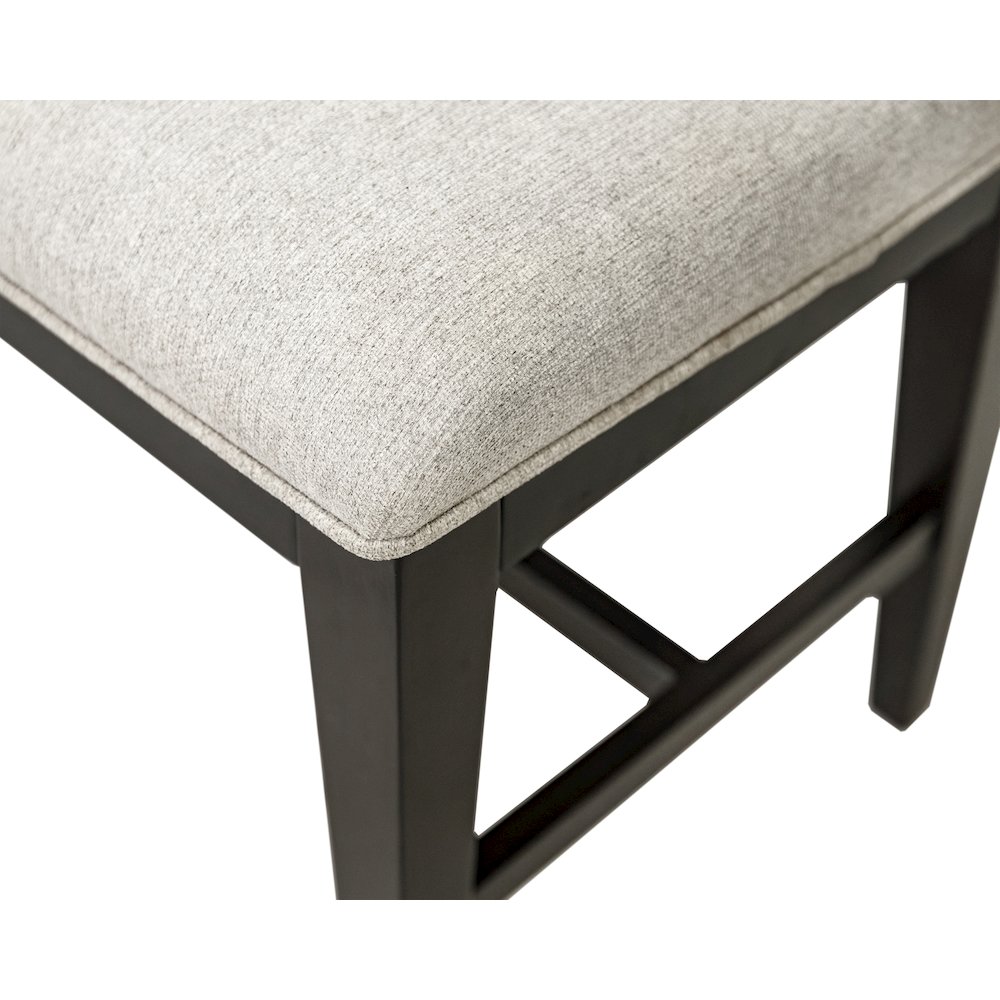 Montclair Modern Wood Dining Table Bench, Fully Assembled, Black. Picture 3