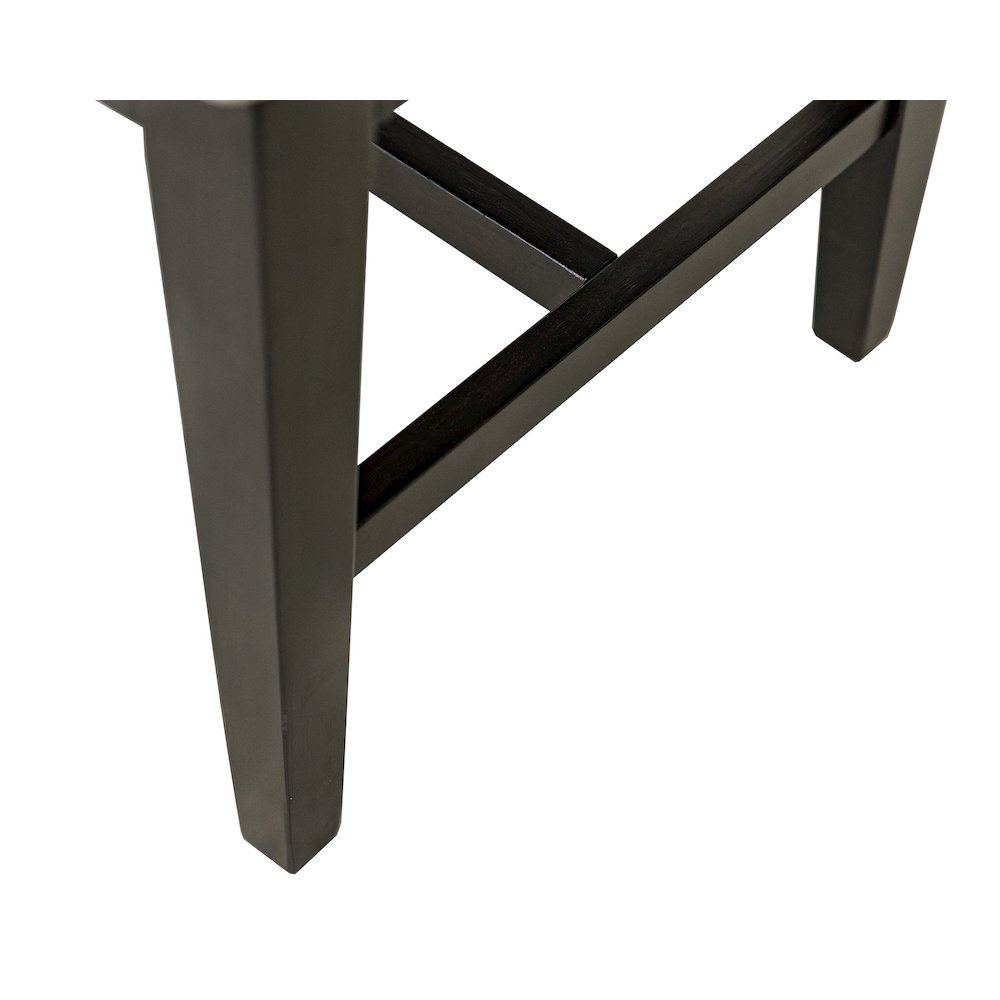Montclair Modern Wood Dining Table Bench, Fully Assembled, Black. Picture 4