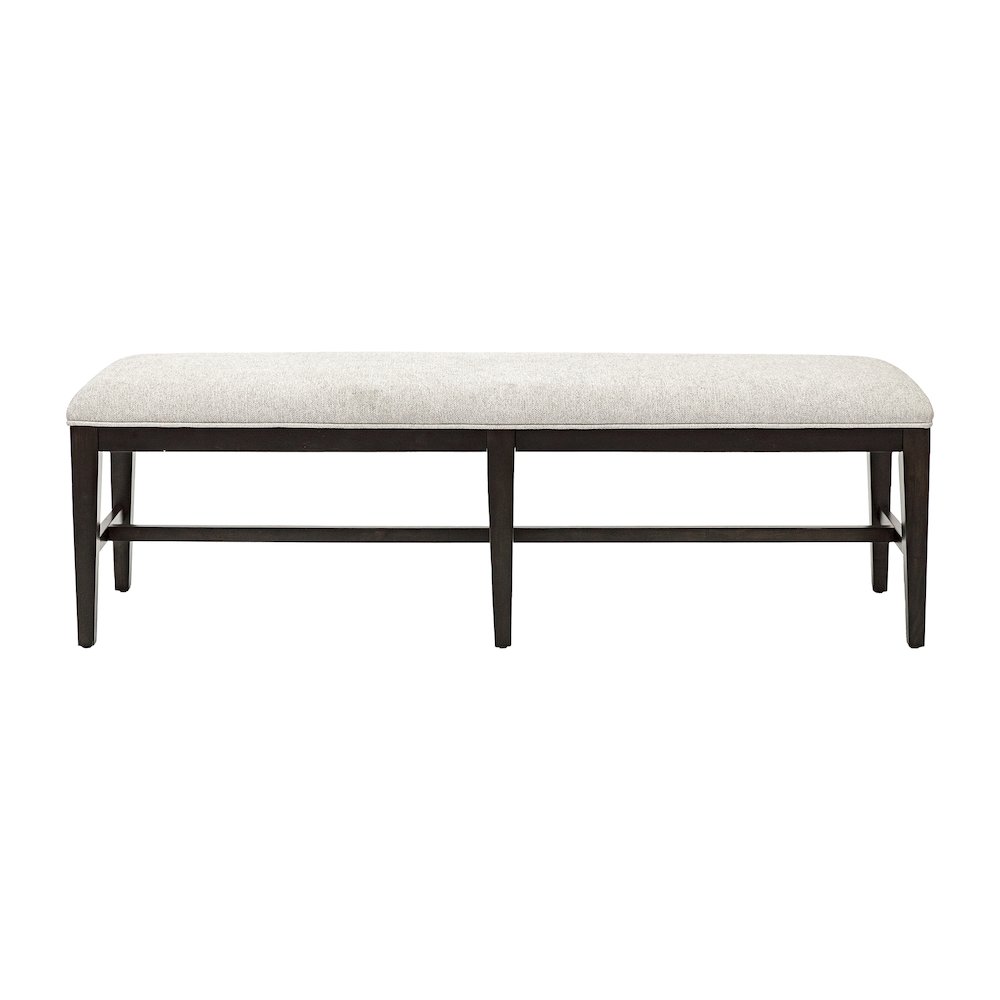 Montclair Modern Wood Dining Table Bench, Fully Assembled, Black. Picture 7