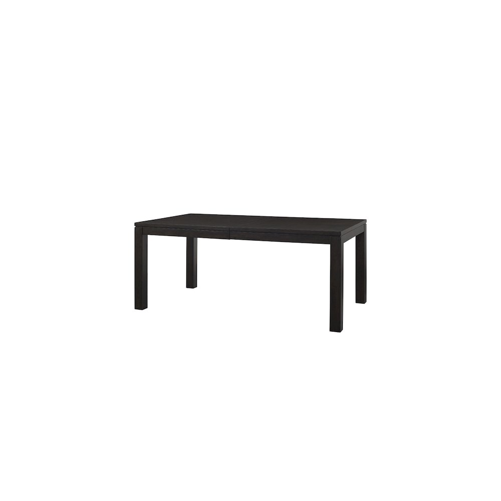 Montclair Modern Wood Rectangular Extension Kitchen Dining Table, Black. Picture 2