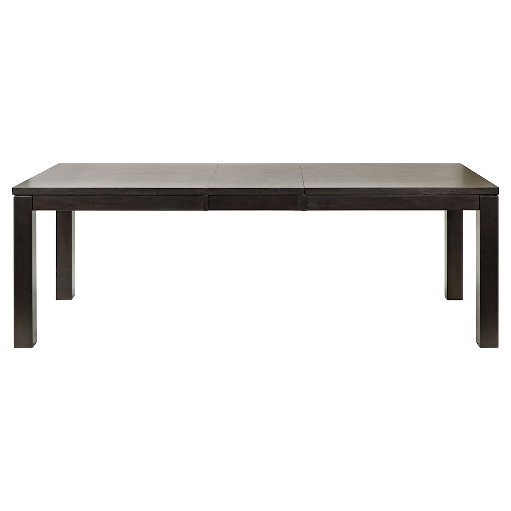 Montclair Modern Wood Rectangular Extension Kitchen Dining Table, Black. Picture 3
