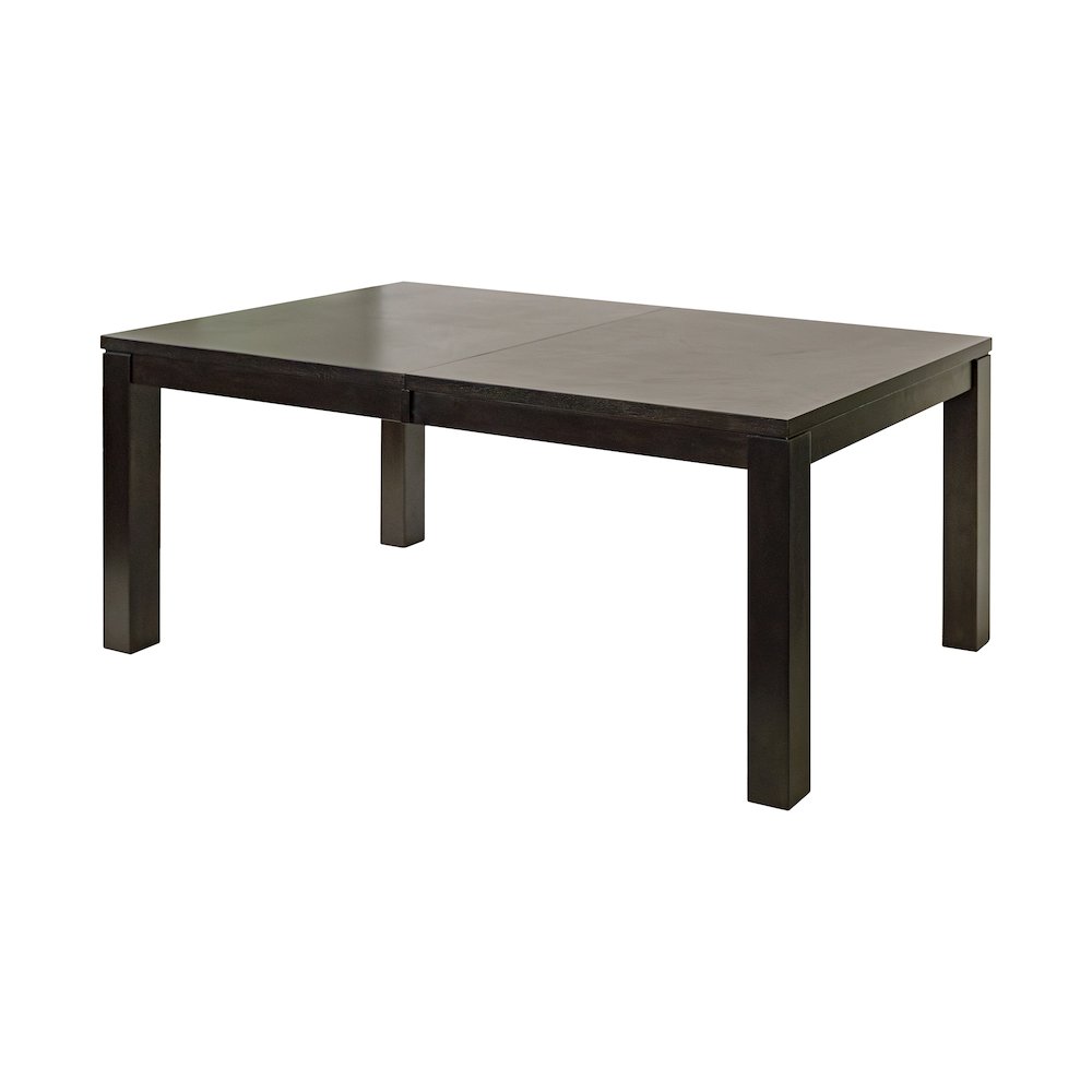 Montclair Modern Wood Rectangular Extension Kitchen Dining Table, Black. Picture 1