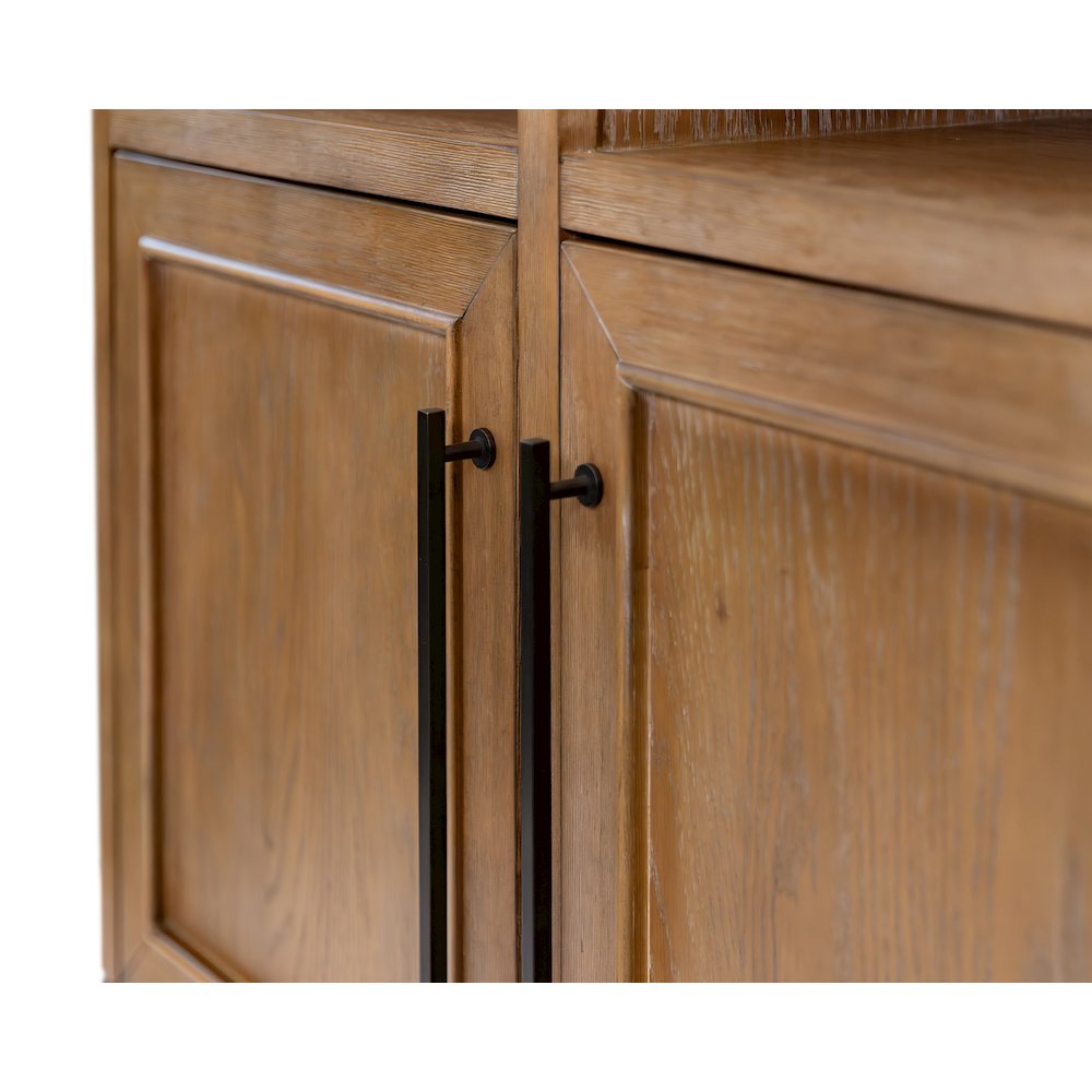 Modern Wood Arched Display Cabinet/Bookcase, Storage Cabinet, Brown. Picture 9