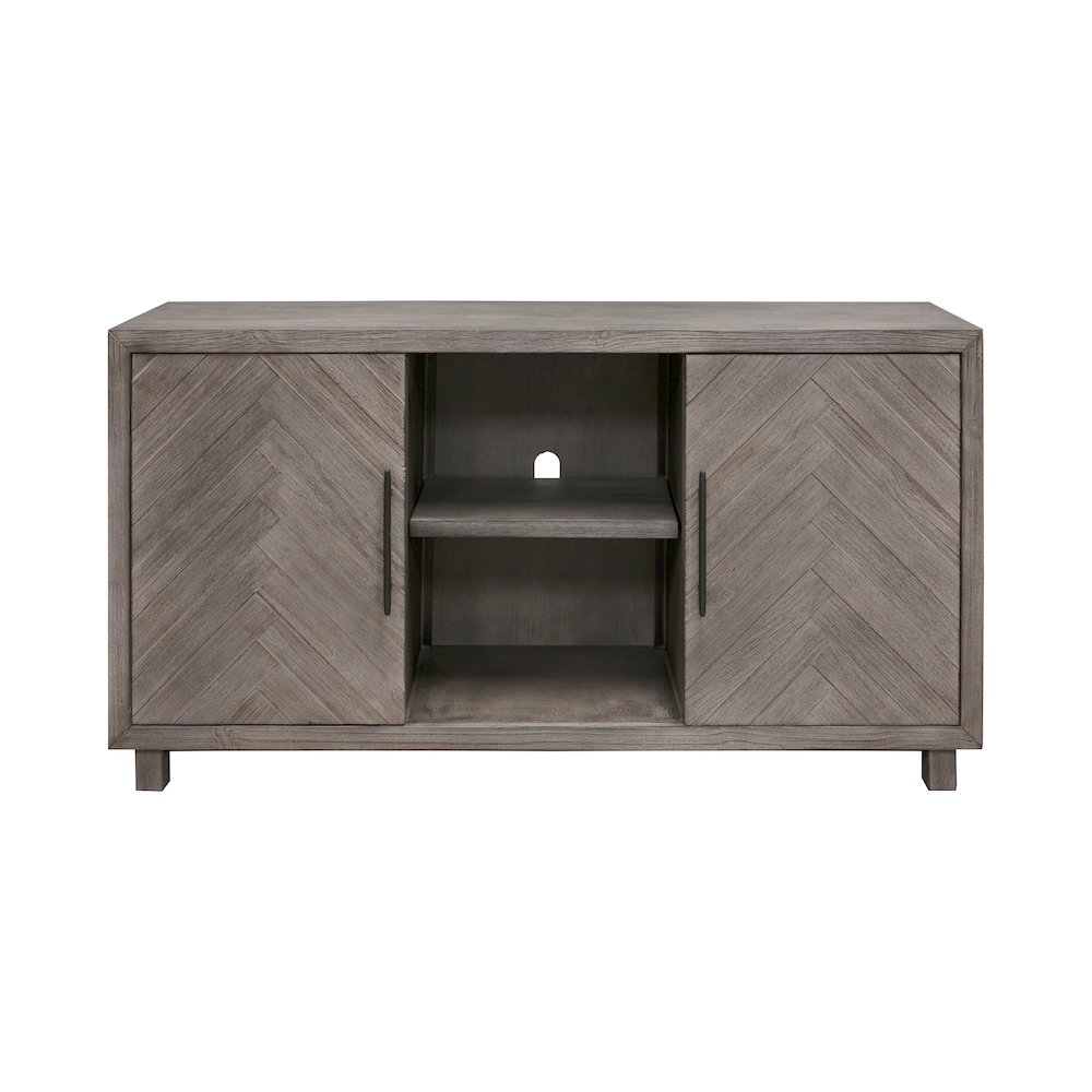 Palisades 60" TV Console, Fully Assembled, Gray. Picture 2