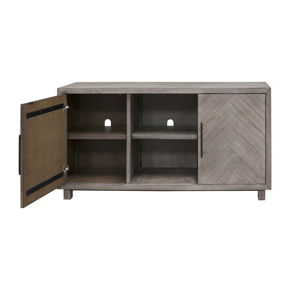 Palisades 60" TV Console, Fully Assembled, Gray. Picture 7